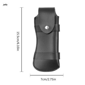 448C水平キャリーナイフポーチベルトレザー折りたたみナイフスナップケースナイフホルスター