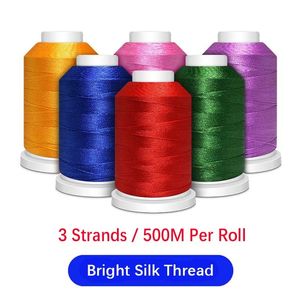 Polyester Embroidery Thread Bright Silk Thread For Jewelry Making Beaded Weaving DIY Bracelet Knitting Cord Tassel Sewing String