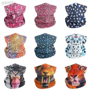 Máscaras de face de moda Garda de pescoço Tiger Pescoço Tubo Menino Mulheres Cicling Wind Poeira à prova de pó sem face Bandana Bandcap Undercap Balaclava 240410