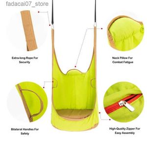 Hammocks Indoor/Outdoor Childrens Swing Garden Varanda Dormência Hammock Hammock Cadeira de cadeira pendurada Presidente de giro