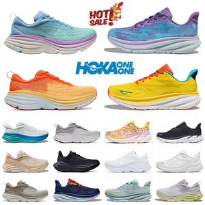 Designer Hok One One Running Shoes Hokah Men Women Clifton 9 Bondi 8 Speedgoat 5 Mafate Speed ​​4 Outdoor Sport Sneakers Hokka Haze Shifting Sand Carbon X3 Trainers