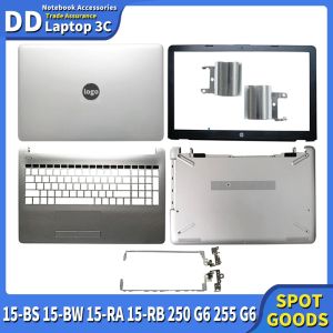 Casi Silver Laptop LCD Coperchio posteriore/Fronta anteriore/cerniere/Palmrst/Bottom Case per HP 15BS 15BW 15RA 15RB 15BS070WM 15QBU 250 255 G6