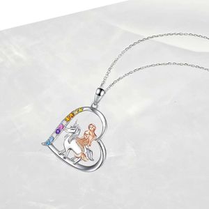 New Fashion Love Little Girl Riding Horse Creative Versatile Necklace Jewelry