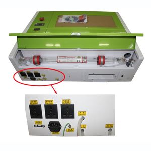 Mini CO2 Grawerowanie laserowe maszyna do cięcia 4040 3020 W USB Port Port Rozmiar 40x40 cm 30x20 cm Opcjonalny sprzęt do znakowania 110/220V
