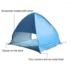 Barraca de tendas e abrigos na praia para 4 pessoas com cortina de porta Sun Shade Shelter portátil -Up instantaneamente