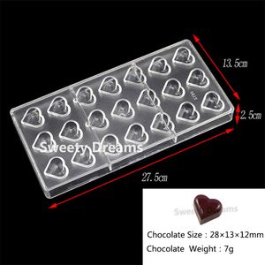 Valentine's Day Love Heart Shape Polycarbonate Chocolate Mold Cake Sweets Baking Candy Mould Confectionery Tool Bakeware Dish