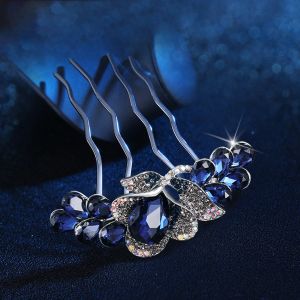 Daily Hair Jewelry for Women Girls Long Hair Holder Bling Rhinestone Hair Combs Crystal Hairpins Bride Wedding Hair Clips