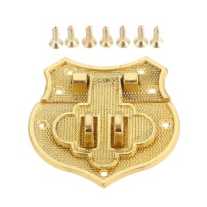 Dreld Bronze/Gold Box Hasp Lock Lackes для ювелирных изделий для ювелирной коробки Скважение застежка с антикварной палобами оборудование 38*38 мм