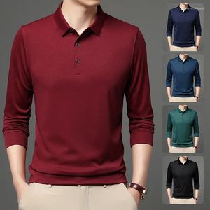 Polos maschile a 5 colori a 5 colori casual maniche a maniche lunghe