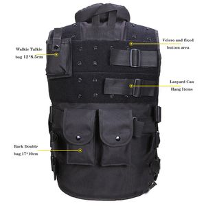 Tactical Molle Airsoft Hunting Vest Body Armour Combate Assault Plate Transiter Swat Military Modular Security Men's Campo