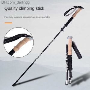 أعمدة الرحلات Alpenstock محايدة خفيفة الوزن القابلة للسحب القطب المشي لمسافات طويلة في الهواء الطلق poleq