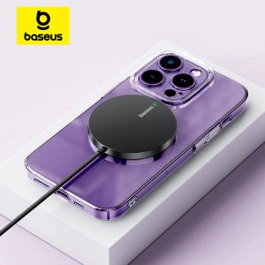 Laddare Baseus 15W Magnetic Wireless Chargers för iPhone 15 Qi Trådlös laddare Fast Charging Pad för iPhone 13 12 Mini -telefonladdare