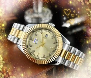 Beliebte Männer 3 Zeiger Uhren Tag Datum Uhrzeit WOCHE WOMENS MEN'S Clock Edelstahlgurt importiert Quarz Bewegung 24 Stunden Kalender Kettenarmband Uhrengeschenke