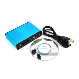 Cartas USB 2.0 Cartão de som 6 canal 5.1 Card de áudio externo óptico SPDIF Controlador CM6206 CHIPET PARA PC TABET