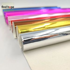 A5 Mirror Shiny Glossy Faux PU Leather Fabric Sheets Mirror Electroplate Laser Fabric DIY Bag Sewing Craft Earring Material