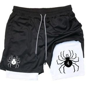 Anime Hunter x Hunter Performance Shorts for Men Breathable Spider Gym Shorts Summer Sports Fitness Workout Jogging Short Pants 240410