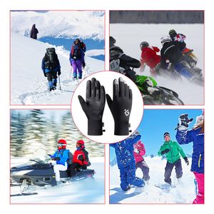 Autumn Winter Men Kvinnliga handskar Touch Cold Waterproof Windproof Gloves Outdoor Sports Warm Thermal Fleece Running Ski Gloves