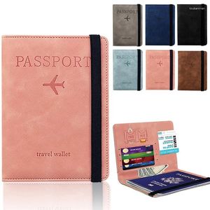 Storage Bags PU RFID Passport Cover Credit ID Card Wallet Waterproof Document Business Bandage Holder Travel Multifunction Protector