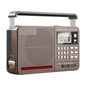 Spieler tragbare Pocket AM/FM/SW Shortwave Taschenlampe TF Card Mini LCD Time älterer MP3 -Musik -Player Retro U Disk Receiver Full Band Radio
