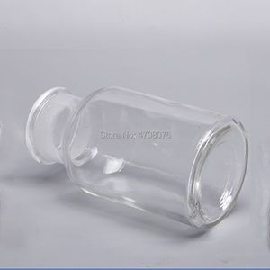 30/60/125/250/500mlラボガラス試薬ボトルガラスカバー付き蓋付き透明なサンプルボトル広い霜の化学試験用
