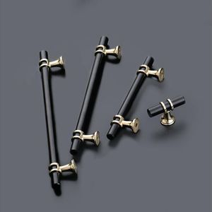 KK&FING Modern Minimalist Long Strip Cabinet Door Handles Drawer Knobs American Black Wardrobe Long Handles Furniture Hardware