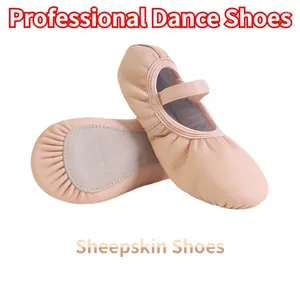 Buty taneczne profesjonalne dzieci owczeska miękka podele baletu trening zużycie odpornego nauczyciela jogi