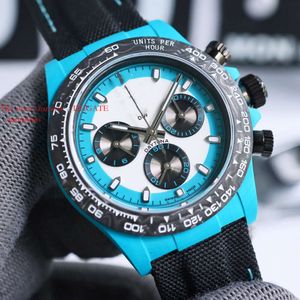 Titta på Cal.4801 Chronograph Manliga klockor Titta på Mens Factory Ceramic AAAAA TW Superclone 116508 Movement 40x12.4 Carbonfiber Diw 73 Montredeluxe Montredeluxe