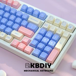 Combos KBDIY 161 Tasten/Geschenkschlüsselkappen für Gaming Mechanical Keyboard SA Profile Tastaturkaps benutzerdefinierte PBT -Doppelaufnahme 7U ISO für GMK67 GMK61