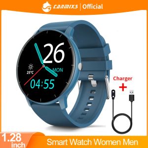 Watches CanMixs 2023 Smart Watch Women Men Lady Sport Fitness Smartwatch Sleep Heart Monitor Vattentäta klockor för Android