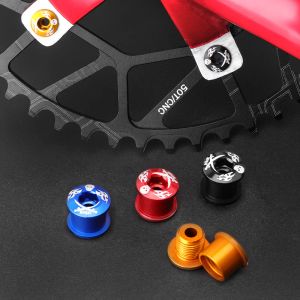 MUQZI 5 Pairs MTB Road Bike Chainring Screws Crank Bolts Single Double Plate Aluminum Alloy Cycling Crankset Chain Wheel Screw