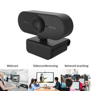 Webcams Full HD Computer Camera USB2.0 Auto Focus Webcam Online Chatting Computer Camera with Builtin Microphone 1.2M Cable