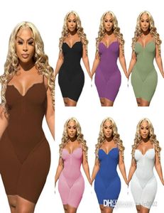 Summer Women Bodycon Jumpsuits Short Rompers Sexy Zipper Low Cut Suspenders One Piece Shorts Skinny Bodysuit Clubwear6566613