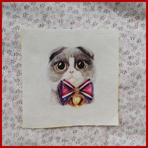 7pcs/lot ev kedi dijital baskı boyama el boyalı kumaş diy dikiş patchwork kumaş scrapbooking için çanta çantası duvar dekora