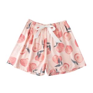 Pijama feminino short mole short short floral shorts elásticos cintura solta calça caseira