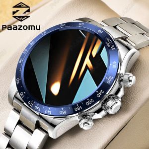 Watches 2023 Yeni İş Akıllı Saat Erkekleri IP67 Su Geçirmez Bluetooth Çağrı İzle Fitness GPS Tracker Çoklu Spor Modu Çelik Akıl Swatch