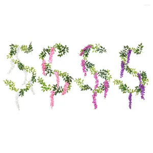 Decorative Flowers 1pc Artificial Flower Rattan High Quality Wedding & Home Decor Wisteria Vine Garland Household Accessories