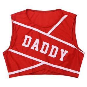 Damen Cheerleader Kostüm Cheerleading Crop Top mit Mini Plissee Rock Schulmädchen Cheerleader Tanzwear Cosplay Sportuniform