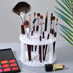 Storage Boxes 49 Holes Makeup Brushes Holder Round Paintbrush Air-Dry Stand Rack Pencil Desktop Organizer Tools