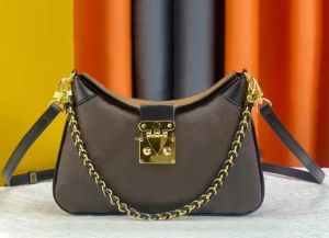 M46659 نساء Pochette Croissant Satchel Bag Man Boulogne Brown Flower Flower Luxury Tote Handbag Leather Crossbody Clutch Designer Womens Wallet Count