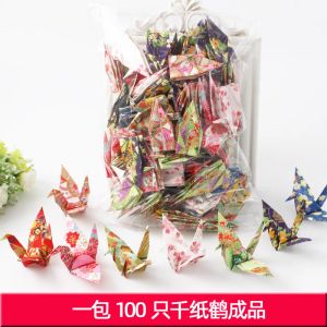 100 adet toptan bitmiş origami kağıt vinçler hazır kuş DIY el yapımı Anneler Günü Yaratıcı Hediyeler Ev Dekorasyonları
