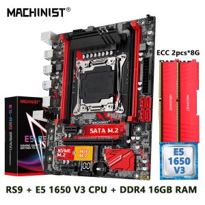 Płyty główne Machinist x99 Zestaw płyty głównej LGA 20113 Zestaw Xeon E5 1650 V3 CPU Processador DDR4 RAM 16 GB Pamięć SSD NVME M.2 USB3.0 MATX RS9