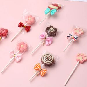 100pcs tamanhos múltiplos de papel sólido white paper lollipop sticks chocolate docy pop sucker sticks diy lollypop acessórios para assar