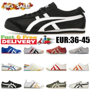 2024 Casual Shoes Trainer Men Onitsukass Tigers Mexico 66 Slip-On Leather Lace-up sneakers Offs Gum Sail Silver White yellow Green Womens Sports trainers GAI eur 36-45