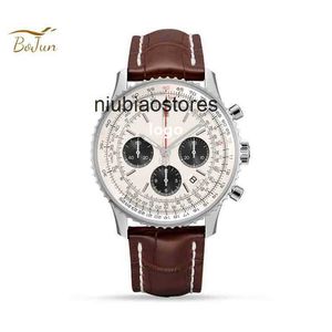 Oglądaj spersonalizowany luksusowy zegarek dyskowy BLS Rozmiar fabryki 43 mm 7750 Ruch Klasyczny lotniczy Chronograph Designer Waterproof Wristswatches