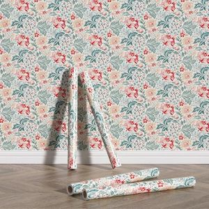 Wallpapers Blue Pink Flower Peel And Stick Wallpaper Elegant Floral Removable PVC Waterproof Living Room Decoration