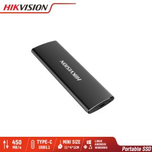 Sürücüler Hikvision Taşınabilir SSD 128GB 512GB Harici SSD 1 TB Disk Sürücüsü 256GB SSD USB3.1 TYPEC Katı Hal Diskini Değiştir HDD