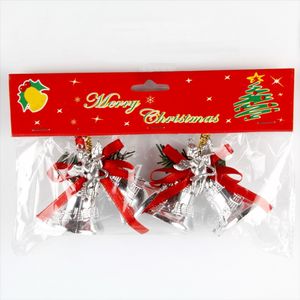 20 Pcs 4.5cm Gold/Silver/Red Bell Christmas Decorations Plastic Electroplating Bell String Christmas Tree Pendant Accessories