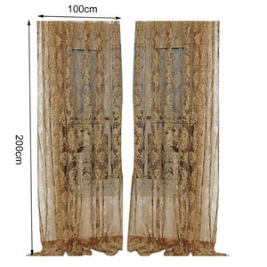 60% Hot Sale Curtain Flower Pattern Breathable Polyester Home Window Curtain for Bedroom