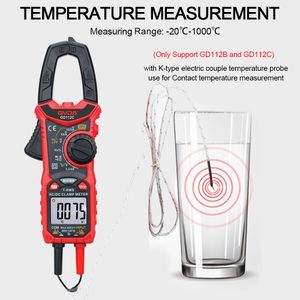 GVDA Medidor de grampo digital DC AC CUNTE MULTIMETRO TRUE RMS 6000 CONTAÇÕES PARA CABELOS DE AMPERTIMENTO TESTENTE DE TESTADOR DE TOTAGEM DE FREQUEÇÃO