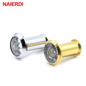 NAIERDI Door Viewer 200 Degree Wide Angle Peephole Security Hidden Door Adjustable Glass Lens For Furniture Hardware Tools